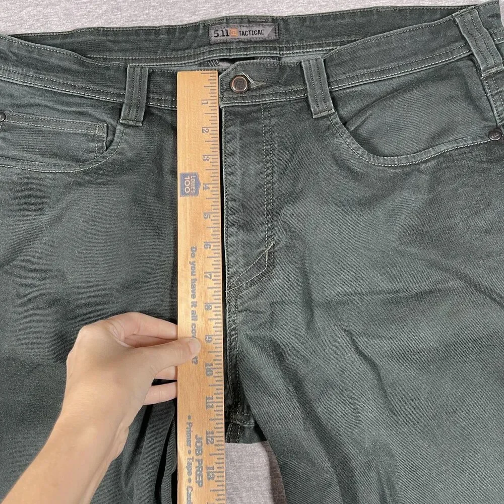 5.11 Tactical Chino Pants Mens 36x29 Green Cotton Polyester Stretch Workwear
